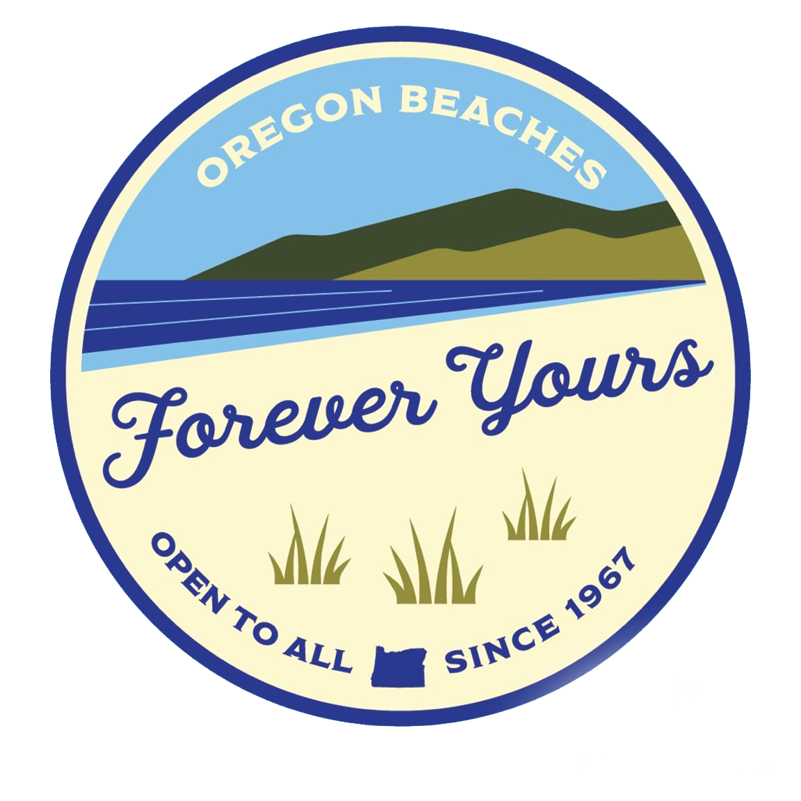 Oregon Beach "Forever Yours" 3.5" Sticker