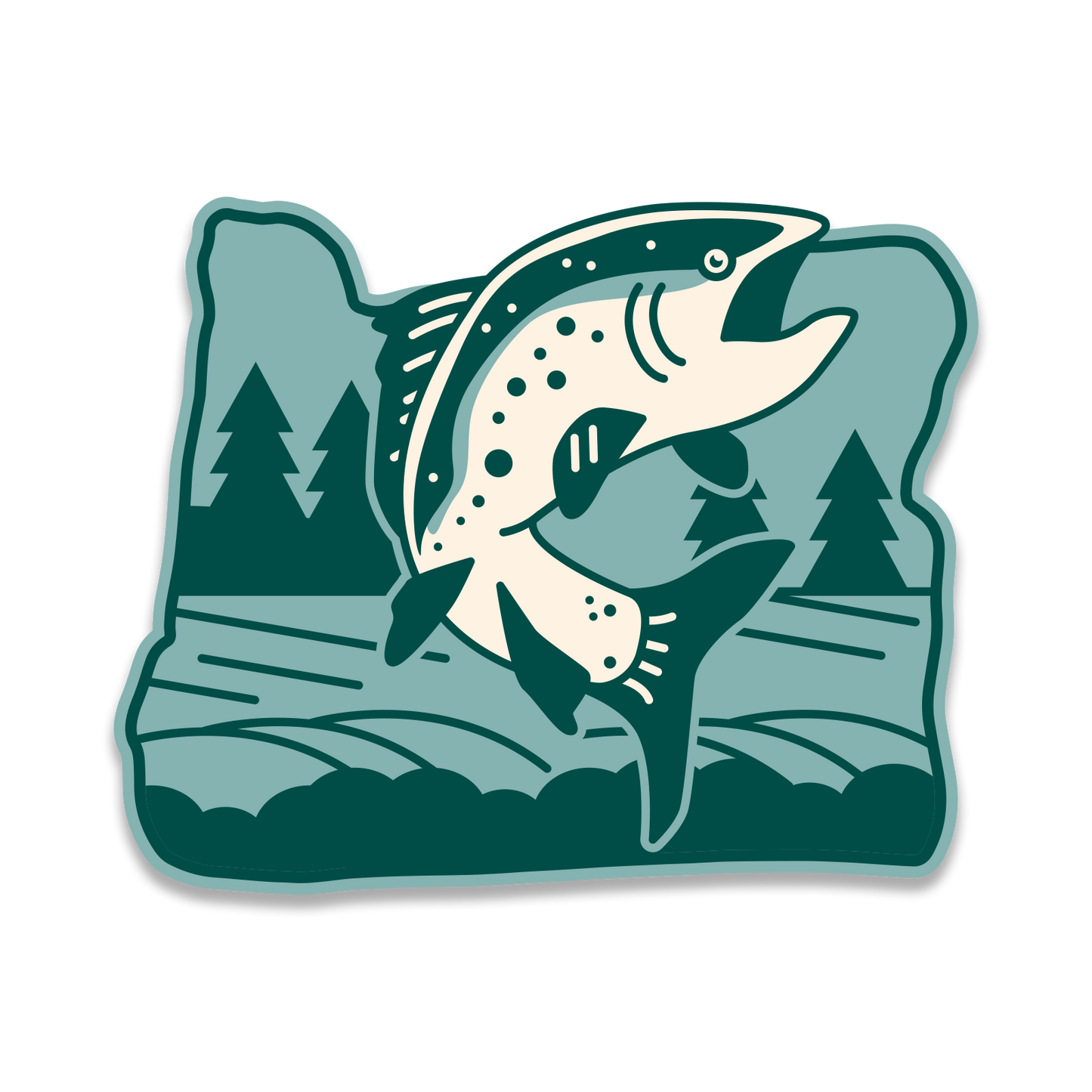 *NEW* Salmon - 3.5" Vinyl Sticker