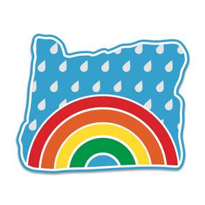 Oregon Rainbow - 3.5" Vinyl Sticker