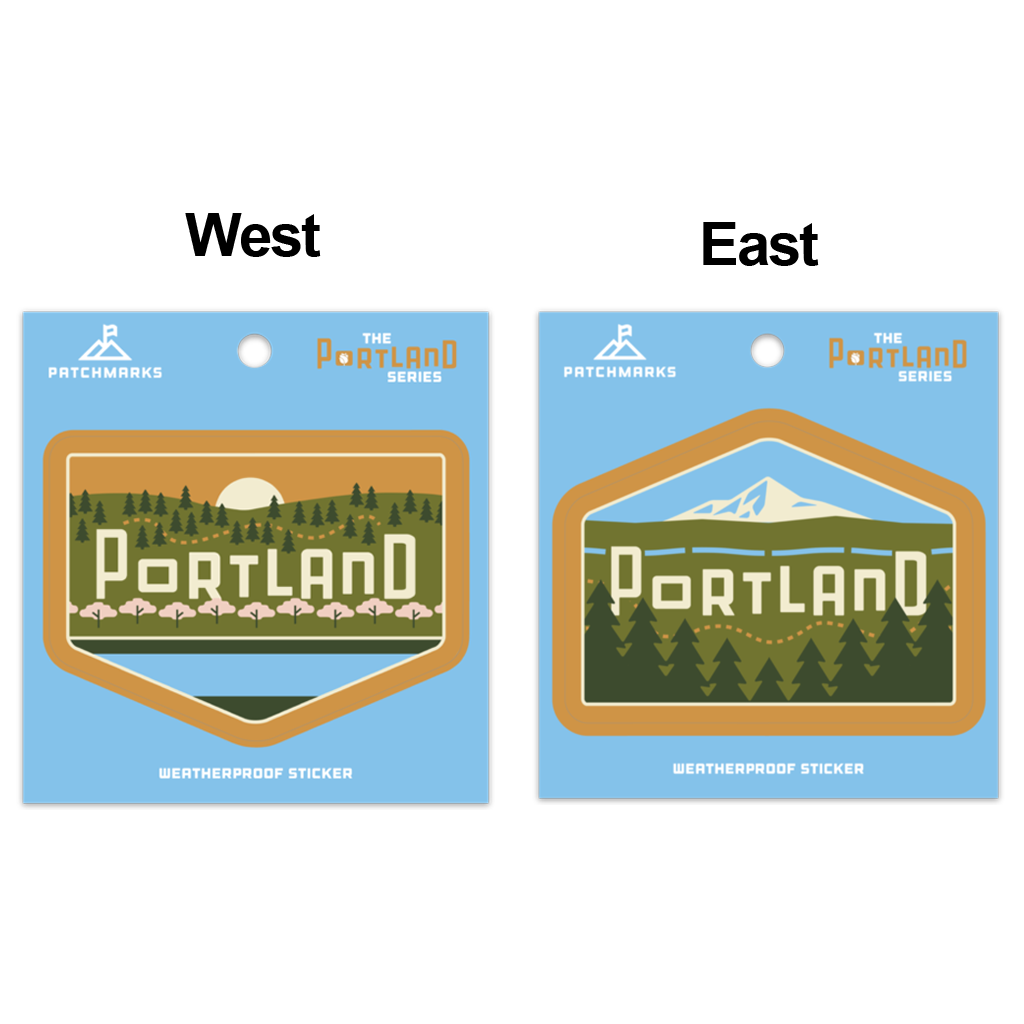 Portland Skyline "West" Weatherproof Vinyl Sticker