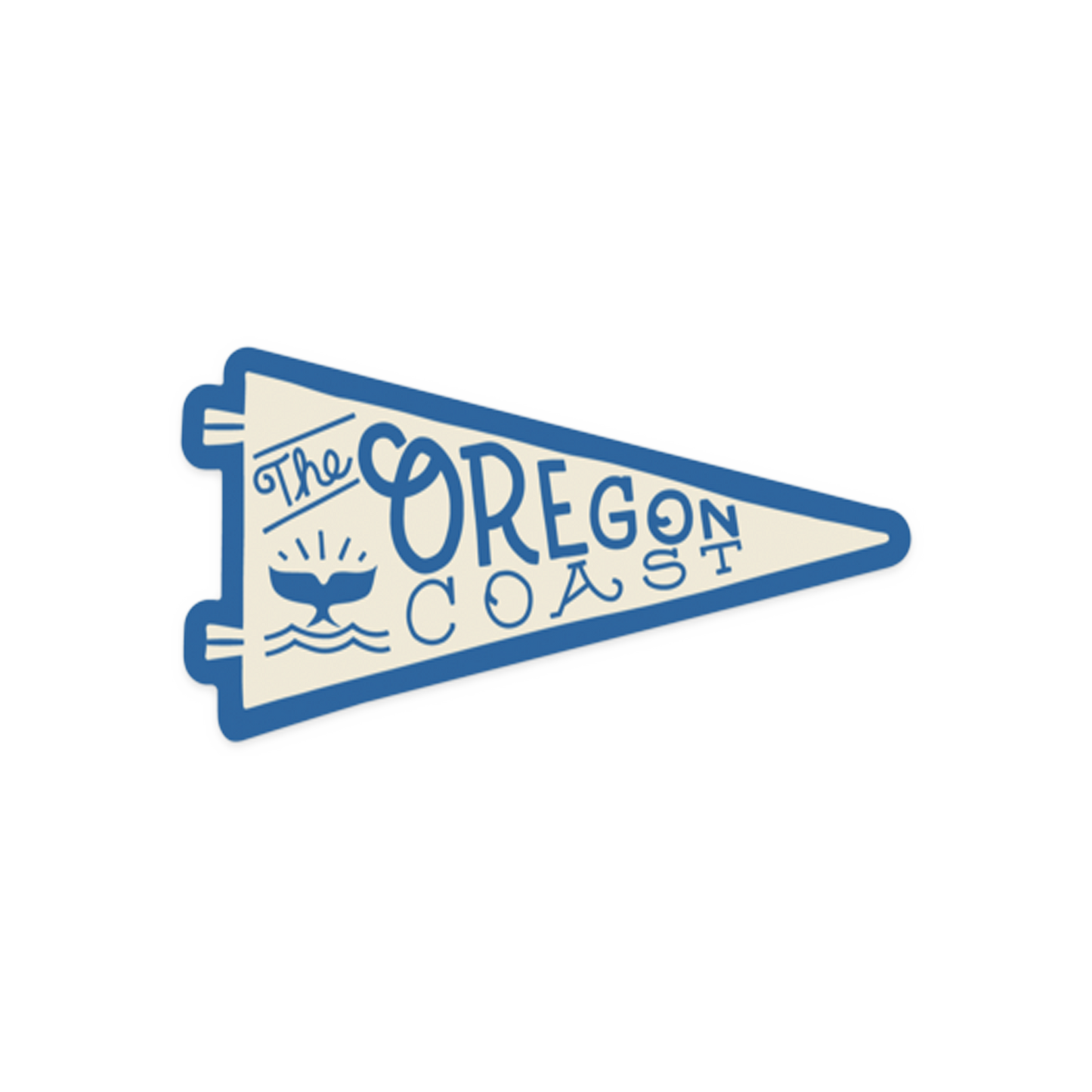 The Oregon Coast Pennant Vinyl Sticker