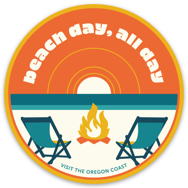 Beach Day, All Day 3" Sticker