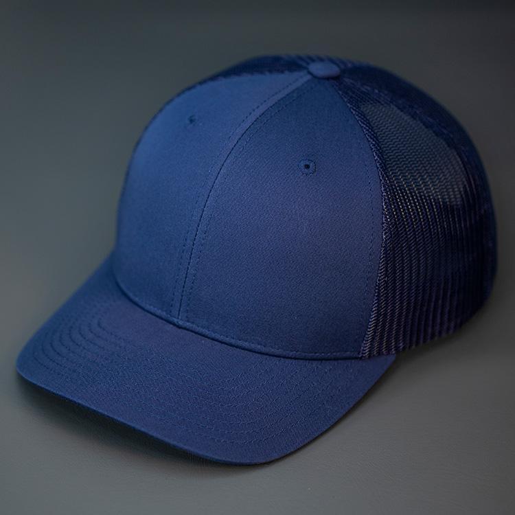 Any Park Trucker Hat - Navy Front w/Navy Mesh