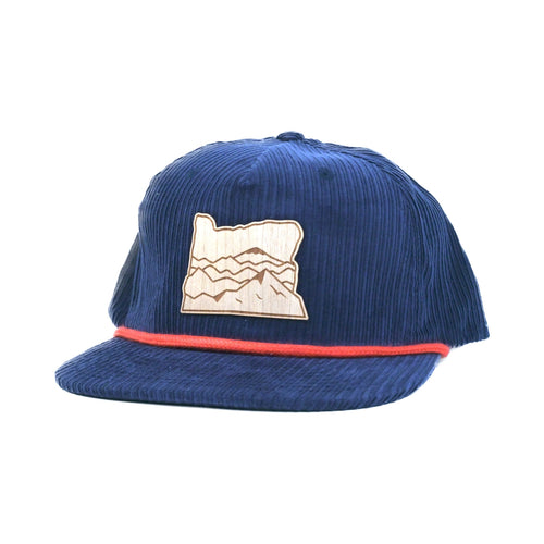 Mountains - Wood Patch Cord Hat