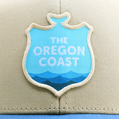 Oregon Coast Logo - Tan Trucker Hat