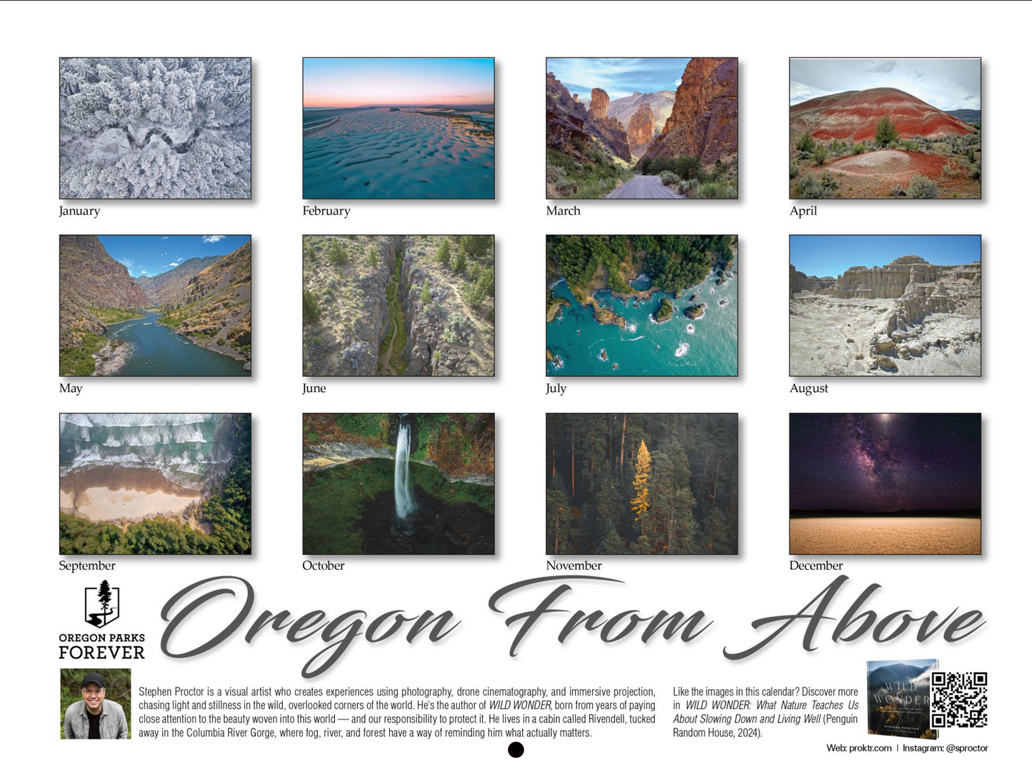 2027 Oregon Parks Forever Calendar