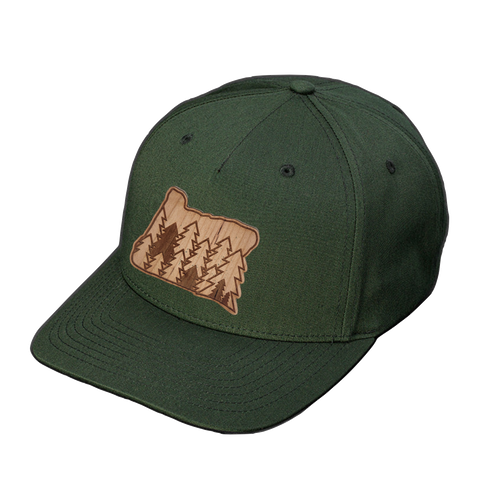 Wood Patch - Evergreen Snapback Hat
