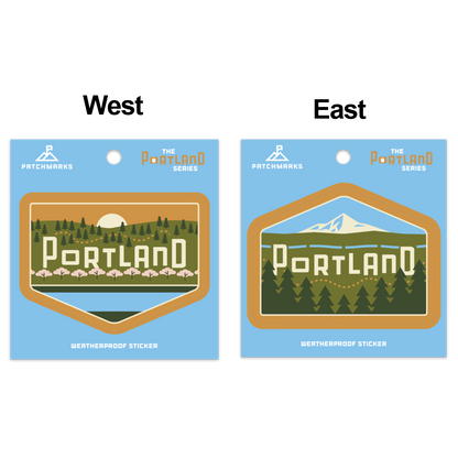 Portland Skyline "East" Weatherproof Vinyl Sticker