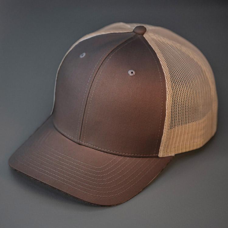 Any Park” Trucker Hat Forever Parks Mesh Brown - – Front Oregon w/Khaki