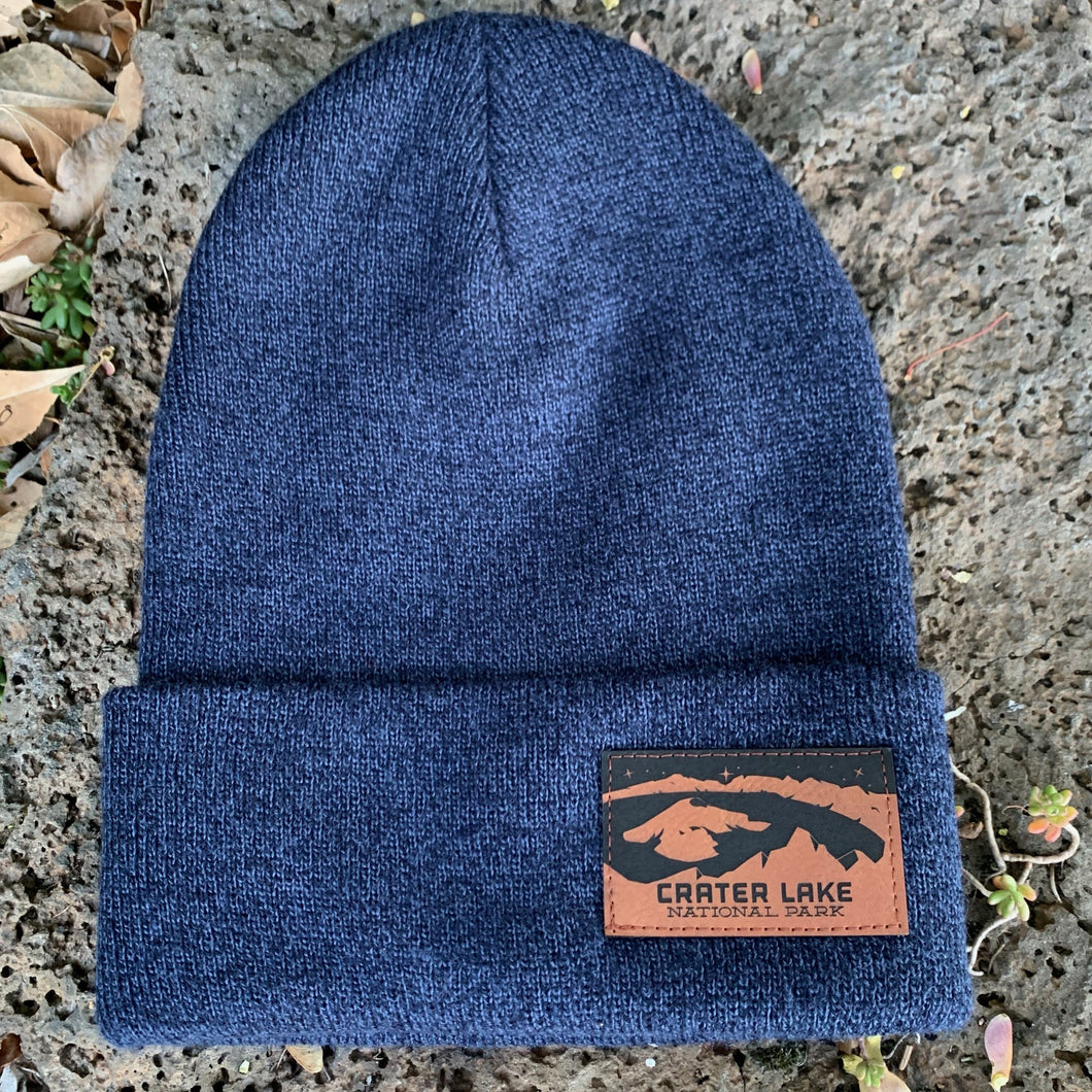Crater Lake National Park Navy Hood Beanie