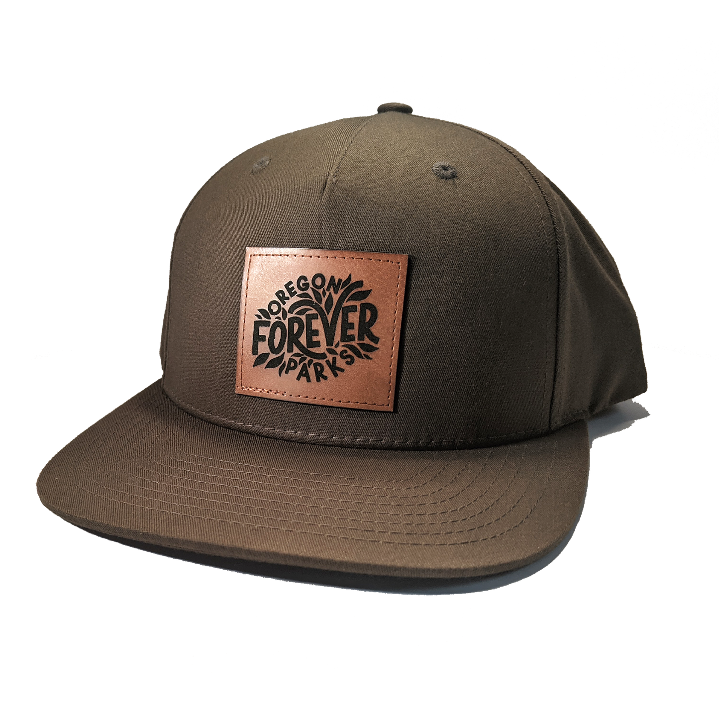 Oregon Parks Forever - Leather Patch Flat Bill