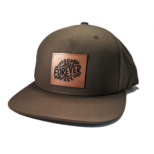 Oregon Parks Forever - Leather Patch Flat Bill