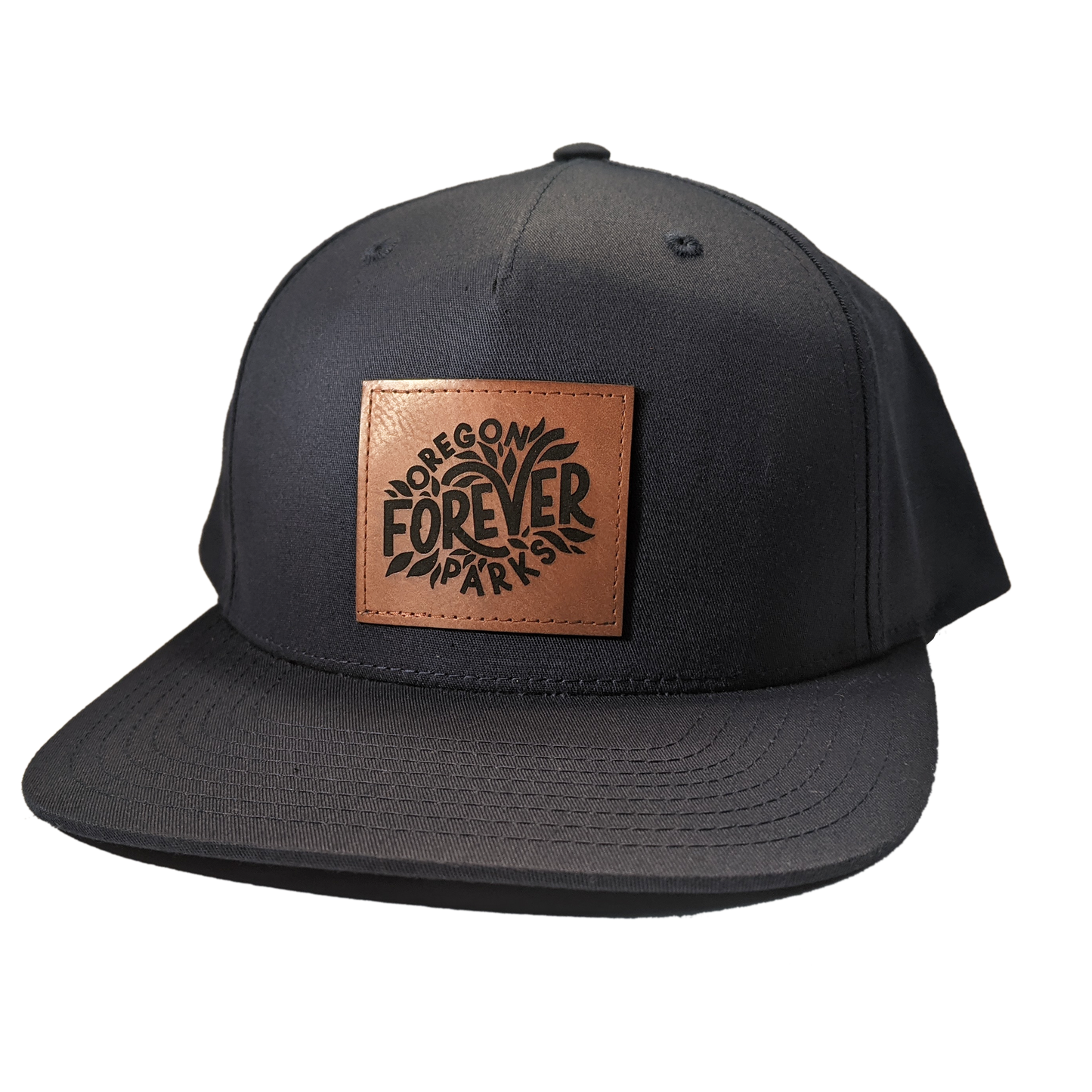 Oregon Parks Forever - Leather Patch Flat Bill