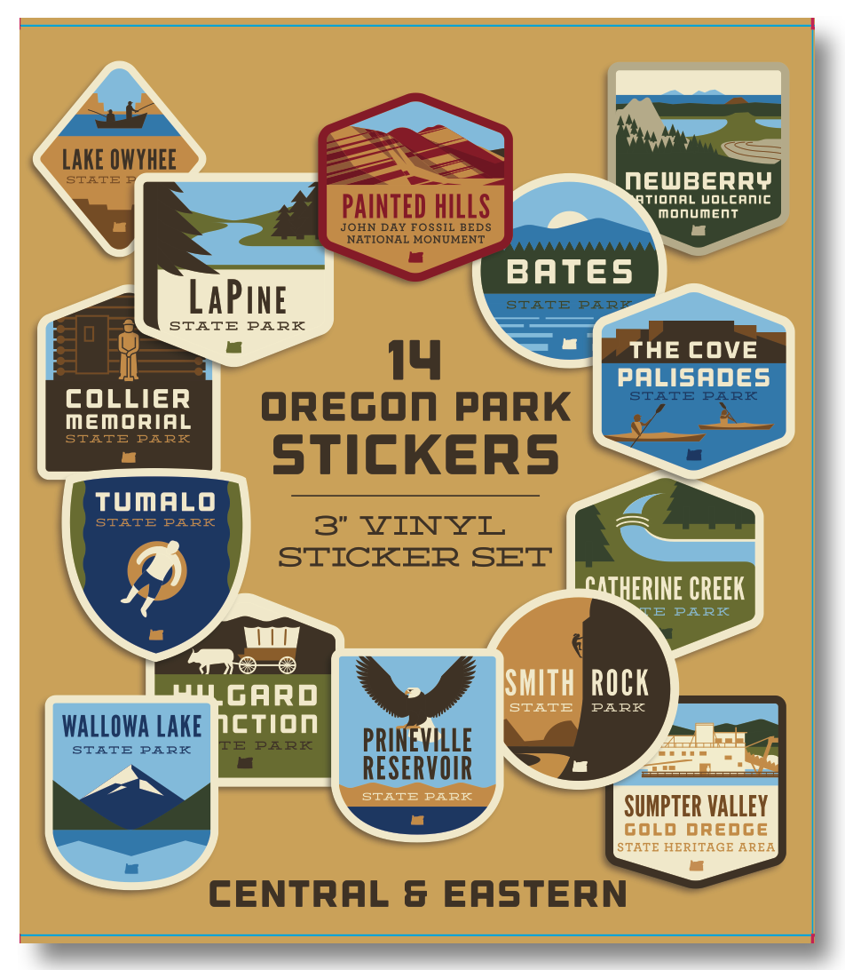 Oregon Parks Regional Sticker Packs