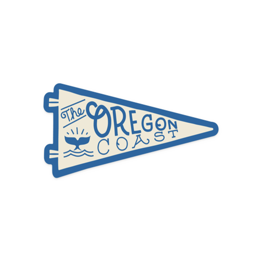The Oregon Coast Pennant Vinyl Sticker