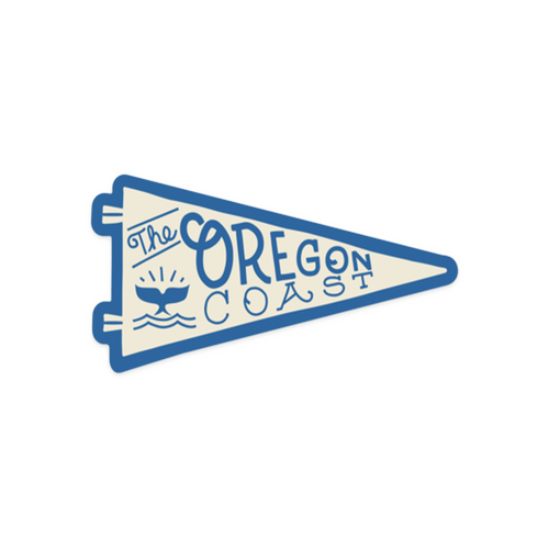 The Oregon Coast Pennant Vinyl Sticker