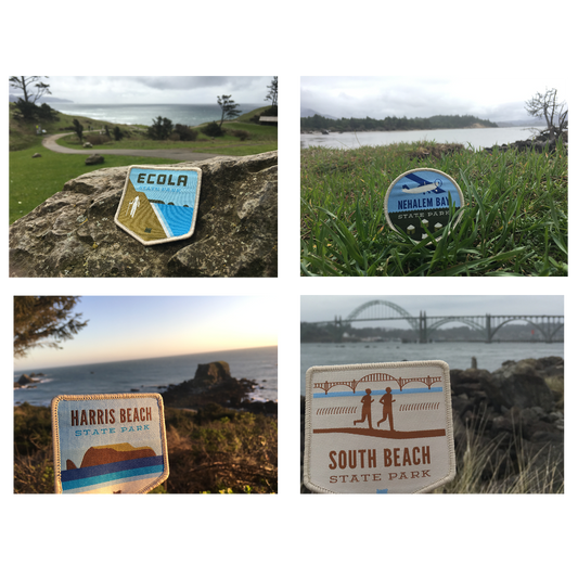 21 Oregon State Parks - "Oregon Coast" Iron-on Patch Set