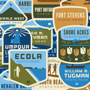 29 Oregon State Parks - "Oregon Coast" 4" Vinyl Sticker Set