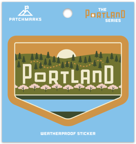 Portland Skyline "West" Weatherproof Vinyl Sticker